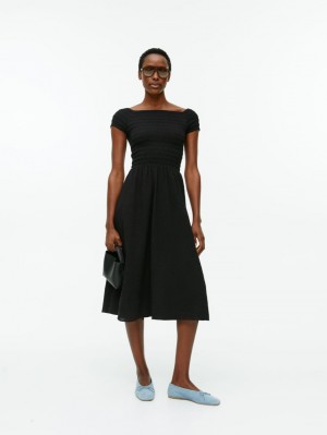 Rochie Arket Off-Shoulder Smock Dama Negrii | Romania-UWBC65280