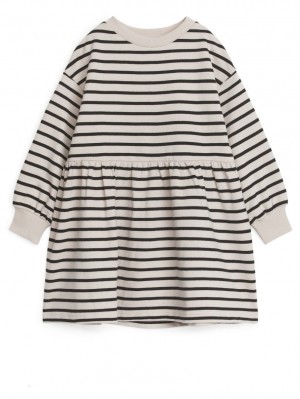 Rochie Arket Oversized Sweatshirt Fete Albi Negrii | Romania-SFQO28310