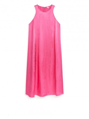 Rochie Arket Satin Dama Roz | Romania-ETHR61289