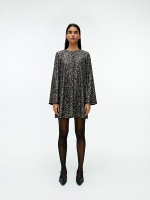 Rochie Arket Sequin Mini Dama Gri Inchis | Romania-WBZF79820