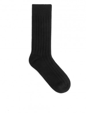 Sosete Arket Cashmere Barbati Negrii | Romania-IEVH52304