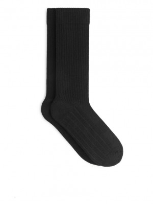 Sosete Arket Cu Nervuri Sports Set of 2 Barbati Negrii | Romania-VHCD79461