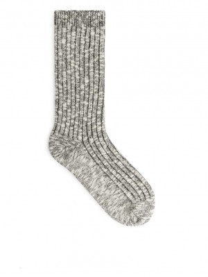 Sosete Arket Grosolan Knit Dama Negrii Albi | Romania-GKCZ91752