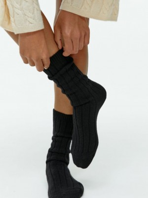 Sosete Arket Recycled Cashmere Blend Dama Negrii | Romania-UPVD89215