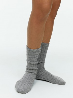 Sosete Arket Recycled Cashmere Blend Dama Gri | Romania-FPXG79263