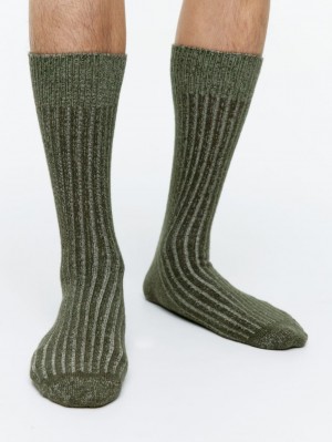 Sosete Arket Slub-Knit Bumbac Barbati Kaki Verzi | Romania-CVUA64379