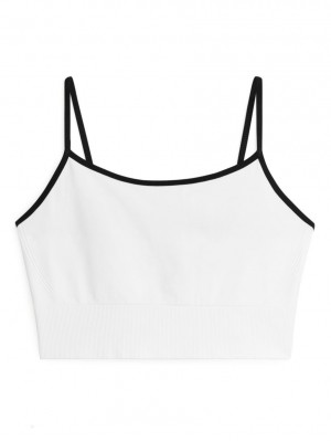 Sutiene Arket Seamless Yoga Dama Albi Negrii | Romania-ZOKV98275