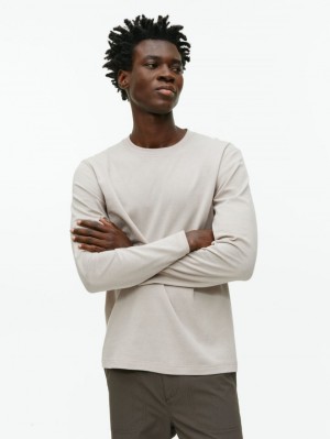 Topuri Arket Active Long-Sleeved Barbati Gri | Romania-RJNH49806
