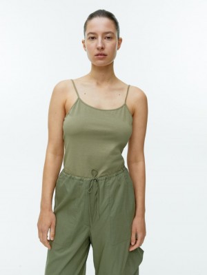 Topuri Arket Jersey Curea Dama Kaki Verzi | Romania-DGNL58390