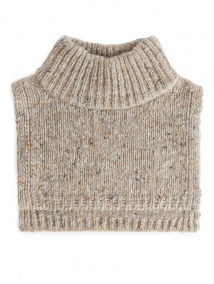 Topuri Arket Neps Mock Roll-Neck Fete Bej | Romania-VJCZ69150