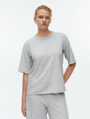 Tricouri Arket Bumbac Pyjama Dama Gri | Romania-TKDC54270