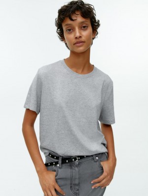Tricouri Arket Crew-Neck Dama Gri | Romania-PQMV42179