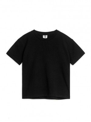 Tricouri Arket Crew-Neck Fete Negrii | Romania-BWNV56278