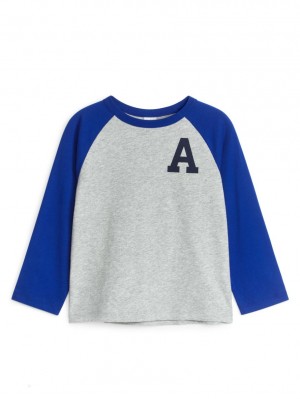 Tricouri Arket Long-Sleeve Baieti Gri Albastri | Romania-WDFO67928