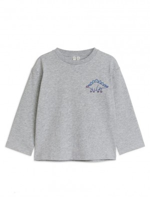 Tricouri Arket Long-Sleeve Baieti Gri | Romania-WKRF42857