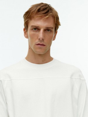 Tricouri Arket Long-Sleeve Barbati Albi | Romania-ONQG61952
