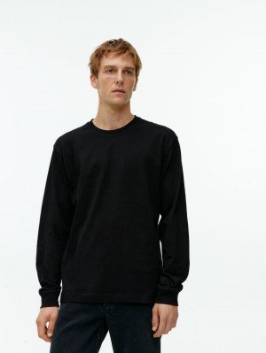 Tricouri Arket Long-Sleeve Barbati Negrii | Romania-ESNC72038