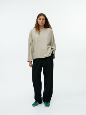 Tricouri Arket Long-Sleeve Dama Bej | Romania-LZAV15023