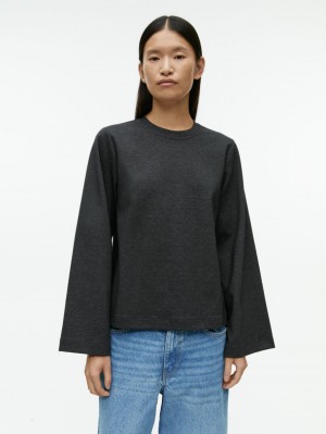 Tricouri Arket Long-Sleeve Dama Gri Inchis | Romania-ZHOG24031