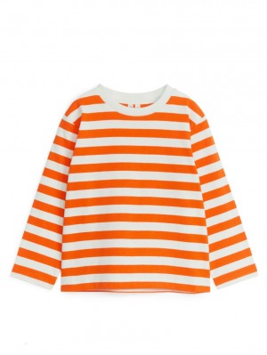 Tricouri Arket Long-Sleeved Baieti Portocalii Albi | Romania-JQAD04175