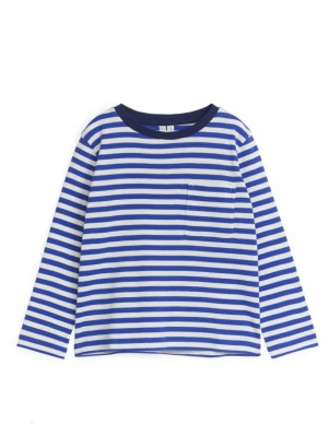 Tricouri Arket Long-Sleeved Fete Albastri Albi | Romania-RNPE12790