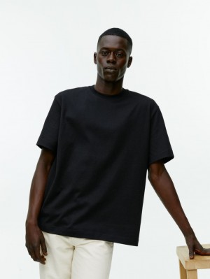 Tricouri Arket Oversized Heavyweight Barbati Negrii | Romania-RKDI38796