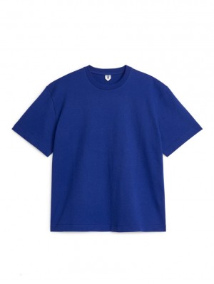 Tricouri Arket Oversized Heavyweight Barbati Albastri | Romania-GBEF79514