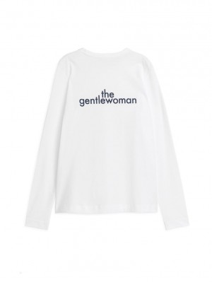 Tricouri Arket The Gentlewoman Long-Sleeved Dama Albi | Romania-WIQT12594