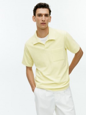 Tricouri Polo Arket Bumbac Towelling Barbati Galbeni | Romania-FVZB49218