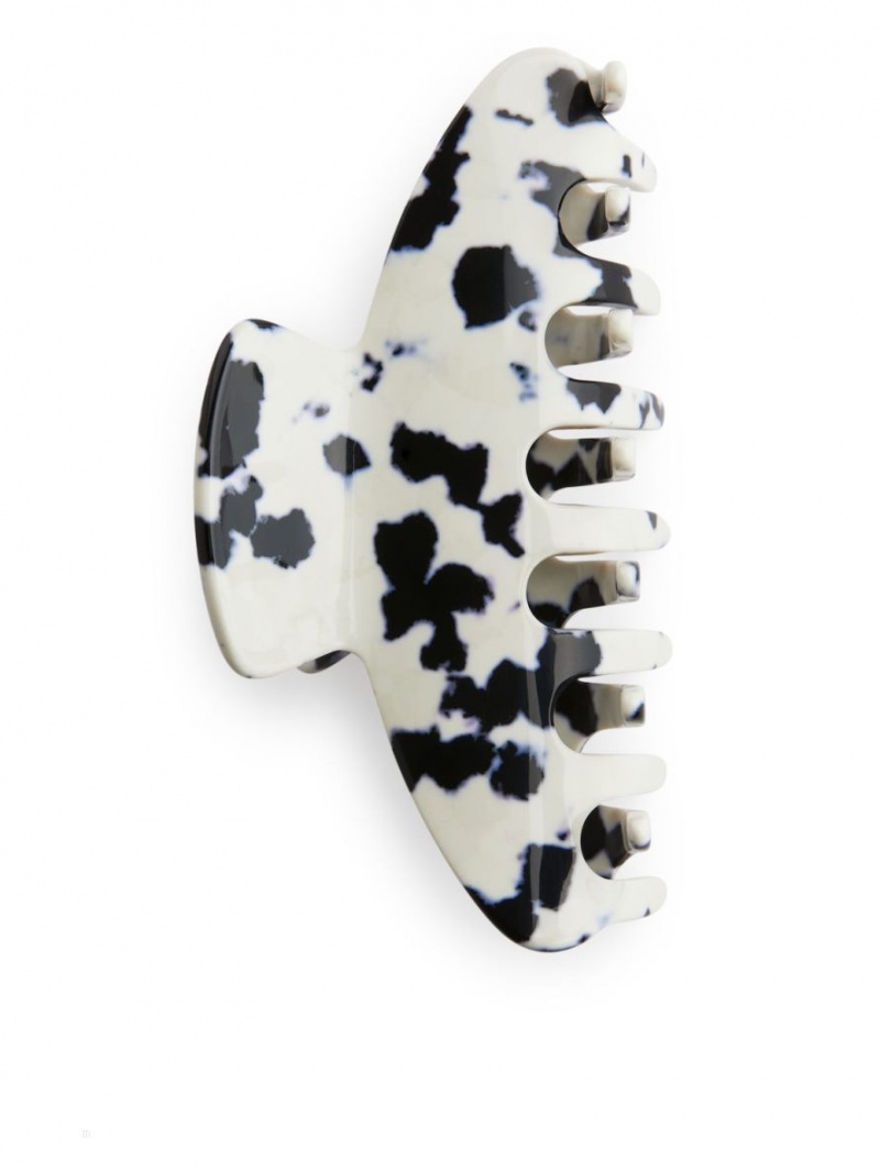 Accesorii De Par Arket Big Hair Claw Dama Albi Negrii | Romania-RLKJ21438