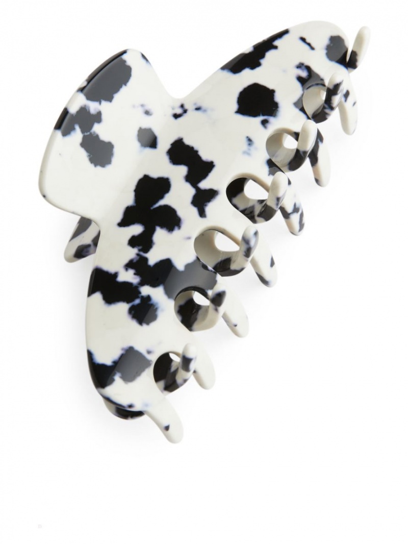 Accesorii De Par Arket Big Hair Claw Dama Albi Negrii | Romania-RLKJ21438