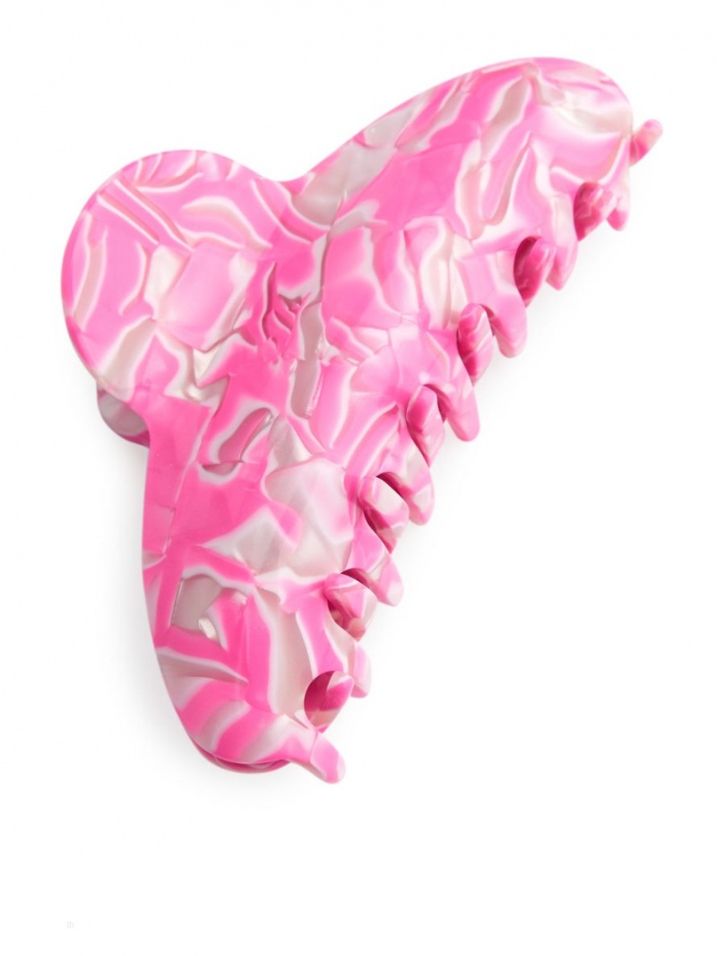 Accesorii De Par Arket Hair Claw Dama Roz Albi | Romania-YWFT26135