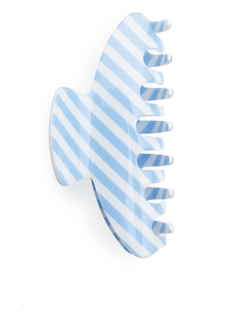 Accesorii De Par Arket In Dungi Hair Claw Dama Albi Albastri | Romania-SGDN67435