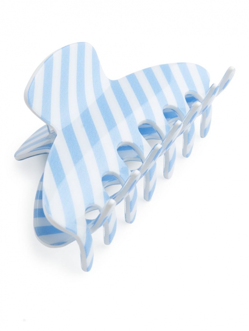 Accesorii De Par Arket In Dungi Hair Claw Dama Albi Albastri | Romania-SGDN67435