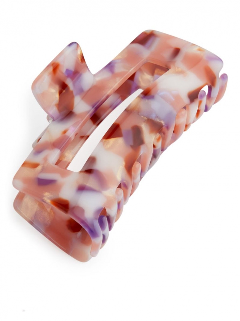 Accesorii De Par Arket Large Hair Claw Dama Bej Violet | Romania-JRFI10925