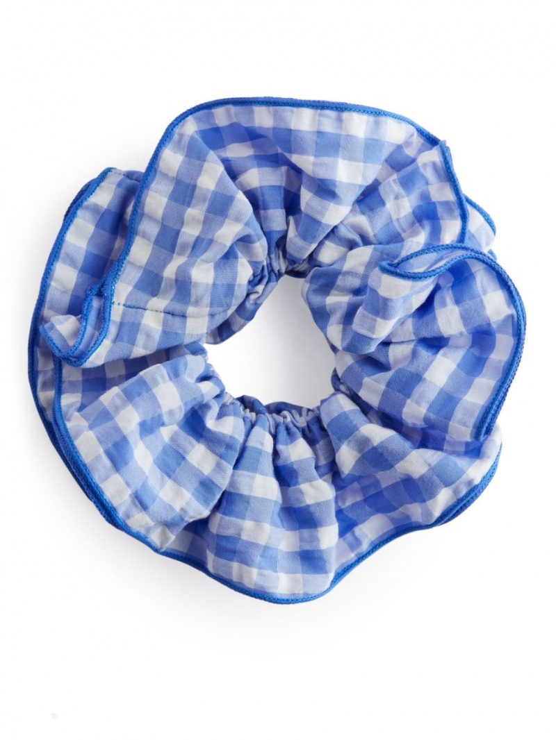 Accesorii De Par Arket Oversized Scrunchie Dama Albastri Albi | Romania-UHDS24601