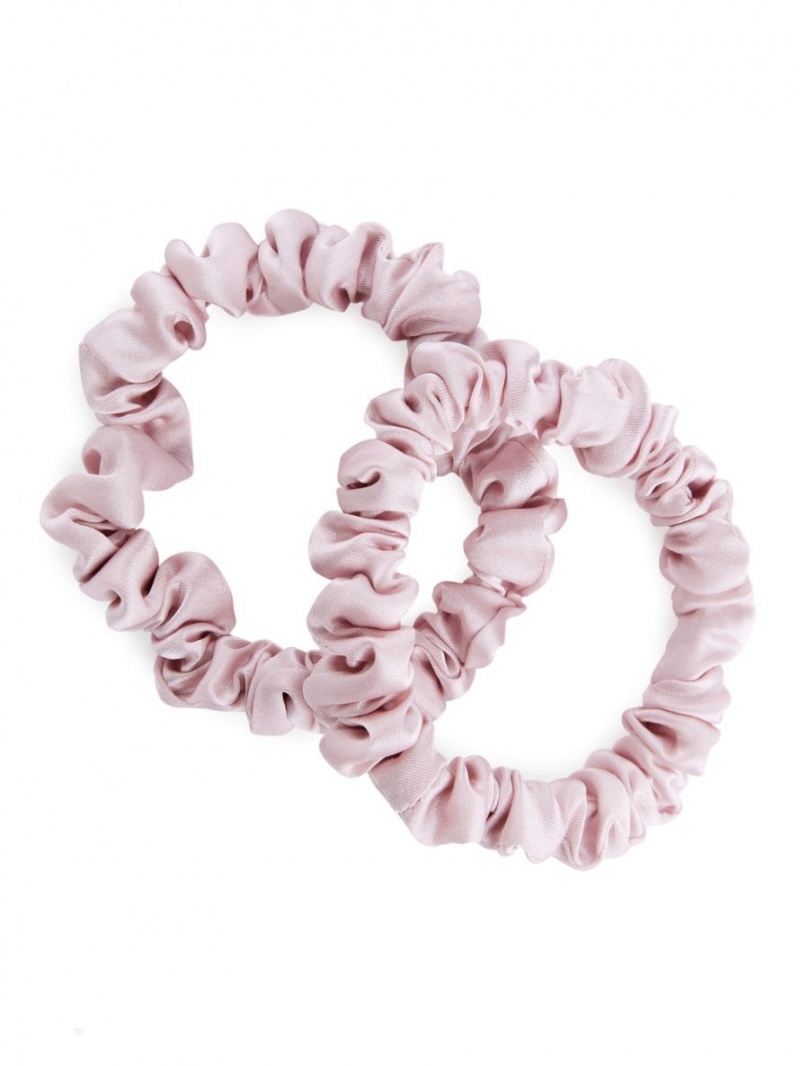 Accesorii De Par Arket Silk Scrunchies Dama Roz | Romania-EDLW78946