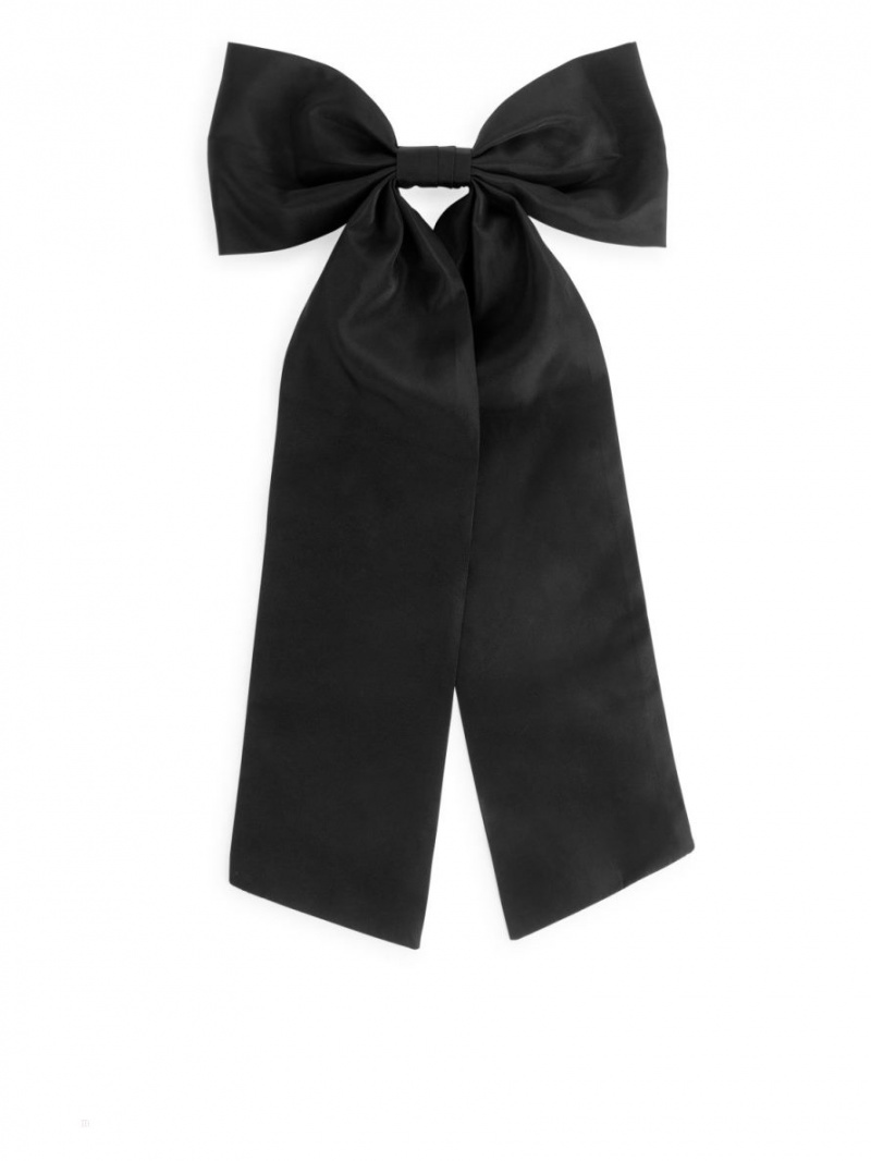 Accesorii De Par Arket Taffeta Bow Hair Clip Dama Negrii | Romania-YNST49512