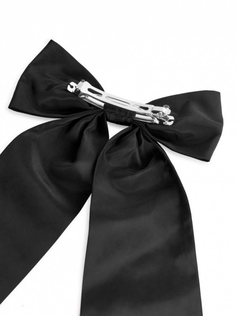 Accesorii De Par Arket Taffeta Bow Hair Clip Dama Negrii | Romania-YNST49512
