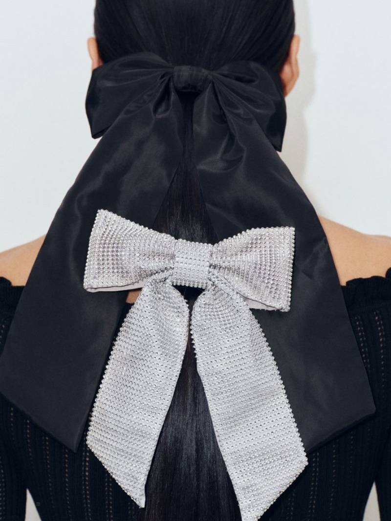 Accesorii De Par Arket Taffeta Bow Hair Clip Dama Negrii | Romania-YNST49512