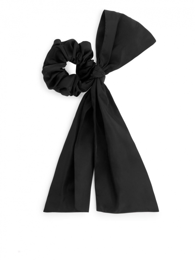 Accesorii De Par Arket Tie Scrunchie Dama Negrii | Romania-UMXD30256