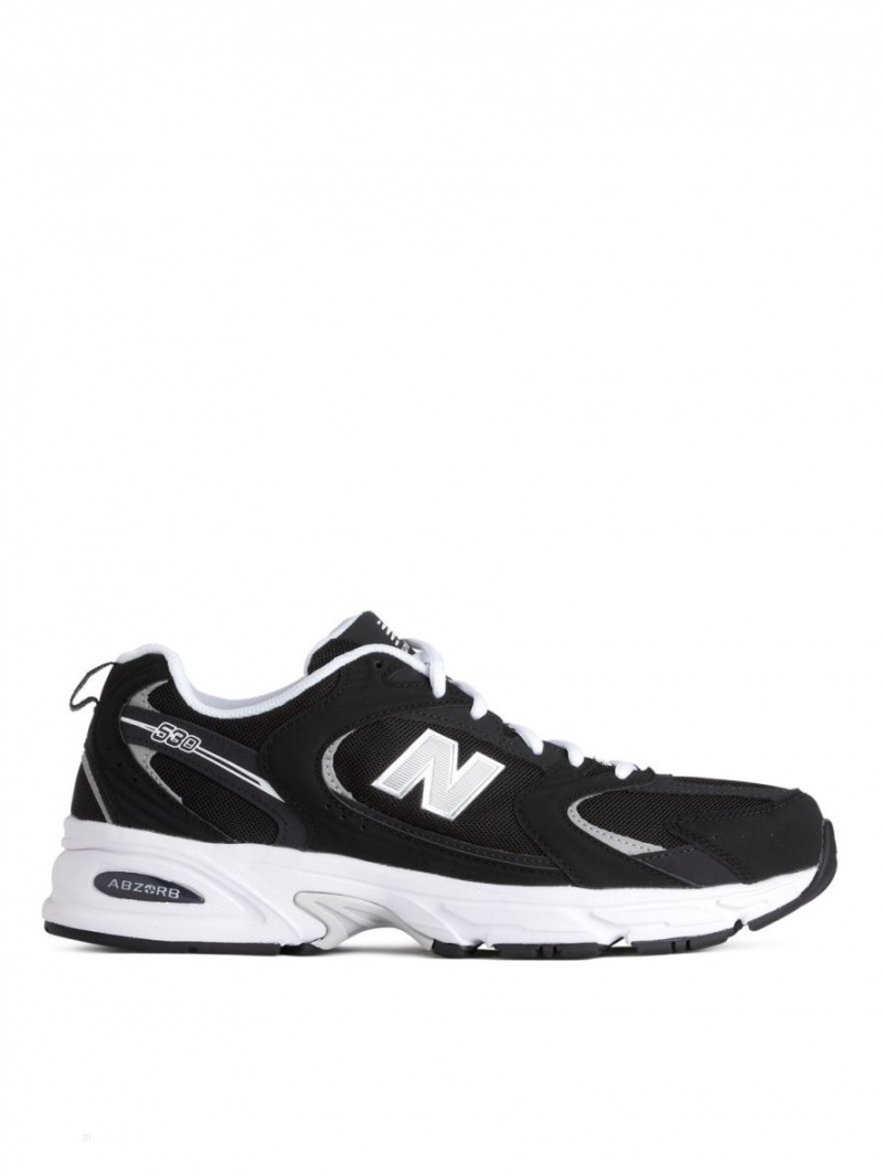 Adidasi Arket New Balance 530 Barbati Negrii Albi | Romania-BAYV64321