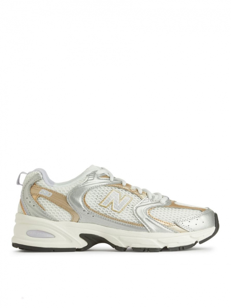 Adidasi Arket New Balance 530 Dama Albi Argintii Aurii | Romania-JHMD27534