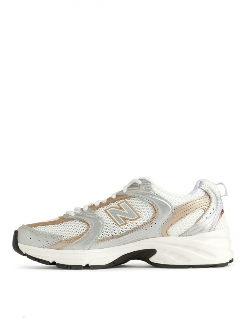 Adidasi Arket New Balance 530 Dama Albi Argintii Aurii | Romania-JHMD27534