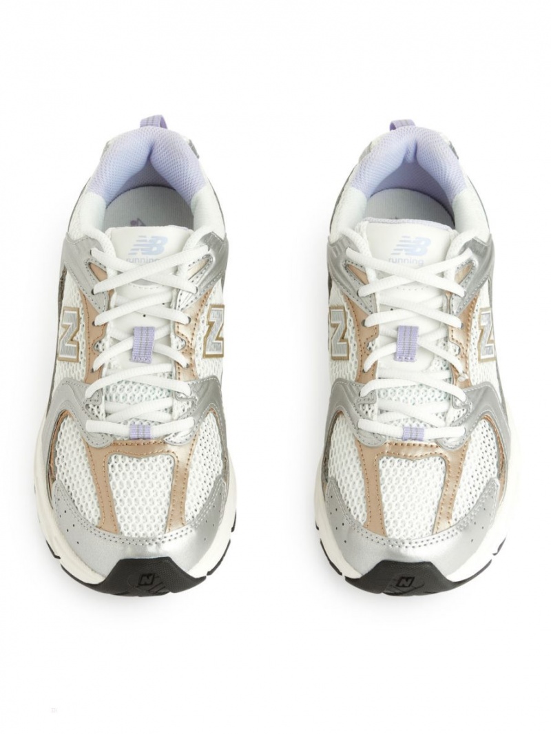 Adidasi Arket New Balance 530 Dama Albi Argintii Aurii | Romania-JHMD27534