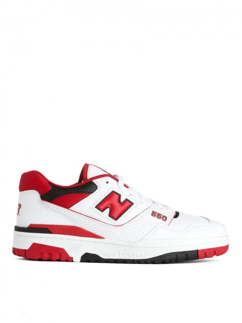 Adidasi Arket New Balance 550 Barbati Albi Rosii Negrii | Romania-MEJG69310