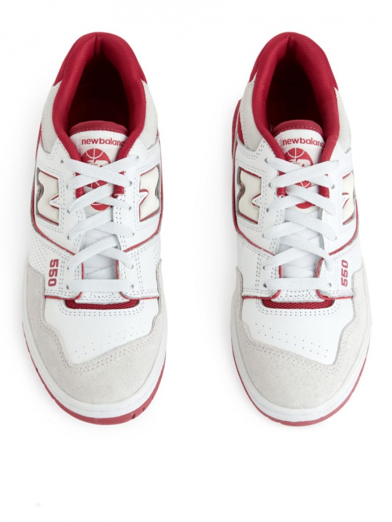 Adidasi Arket New Balance 550 Dama Albi Rosii | Romania-RSMZ56918