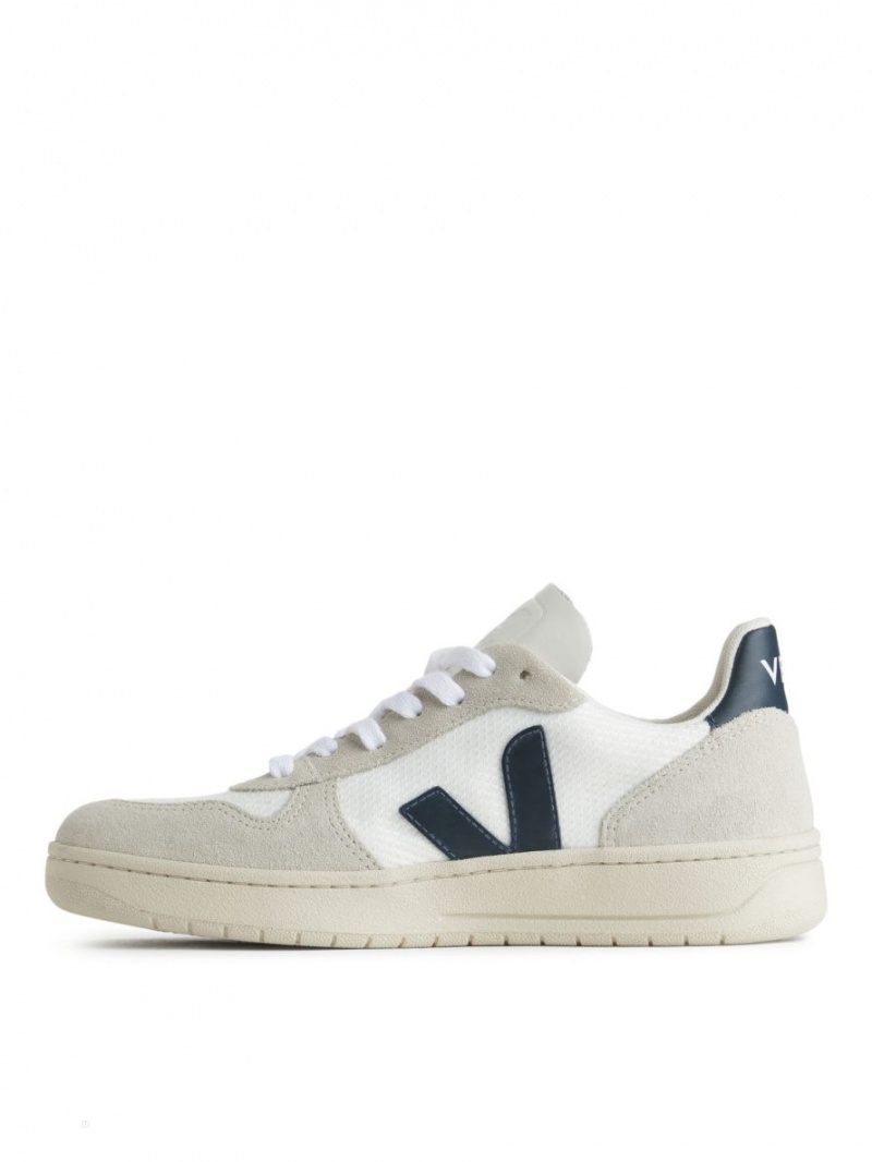 Adidasi Arket Veja V-10 Dama Albi Albastri | Romania-LIMW51289
