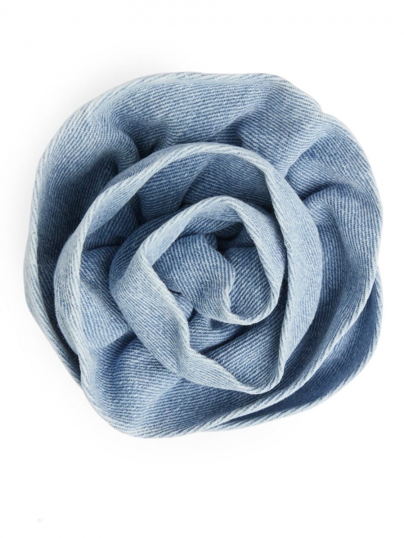 Alte Accesorii Arket Denim Rose Brooch Dama Albastri | Romania-VTWX09347