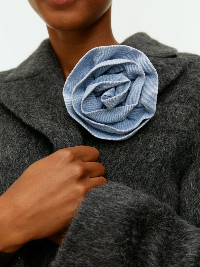 Alte Accesorii Arket Denim Rose Brooch Dama Albastri | Romania-VTWX09347